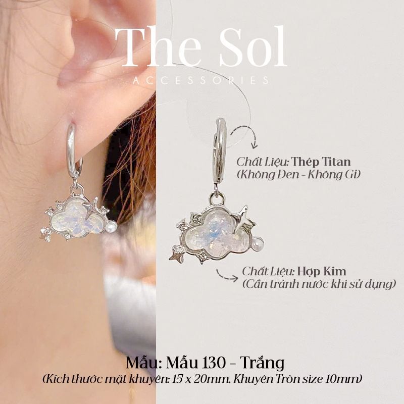  Khuyên Tai Titan The Cloud - Mẫu T130 