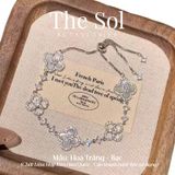  Lắc Tay Dây Rút Hàn Quốc Cỏ 4 Lá Đính Đá Cao Cấp 