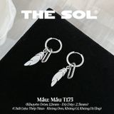  Khuyên Tai Titan Unisex The Feather - Mẫu T175 