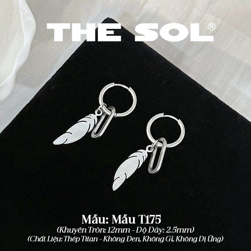  Khuyên Tai Titan Unisex The Feather - Mẫu T175 