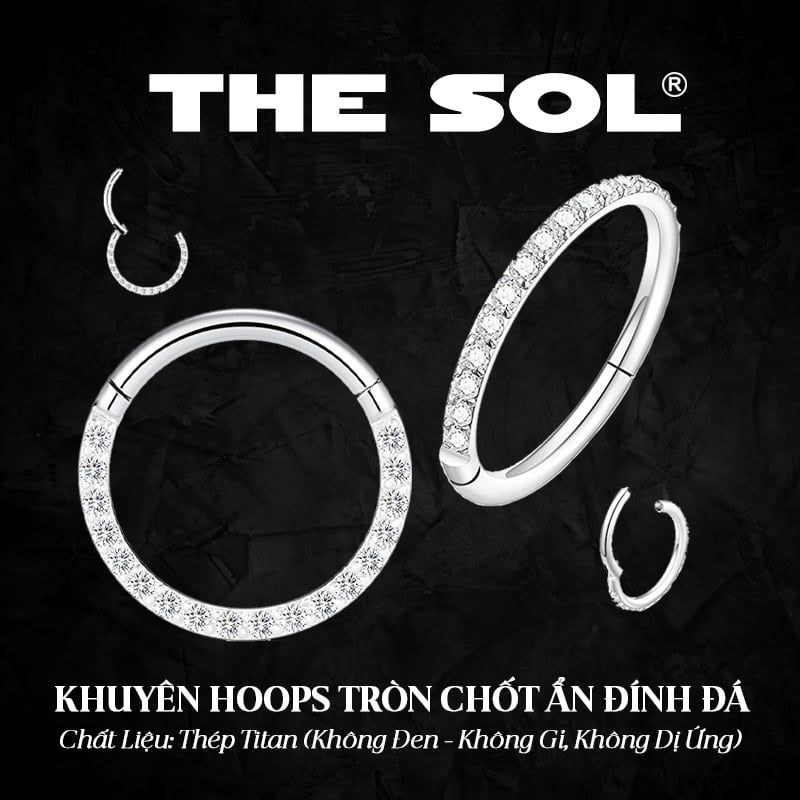 Khuyên Tai Titan Unisex The Diamond Chốt Ẩn 2 