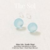  Bông Tai Nhựa Đính Tròn Sắc Màu 