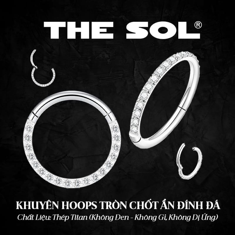  Khuyên Tai Titan Unisex The Diamond Chốt Ẩn 1 
