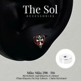  Khuyên Tai Thép Xi Mạ Cross In Heart - Mẫu 298 