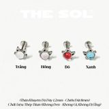  Khuyên Tai Titan Unisex Colorful Gems Cat 