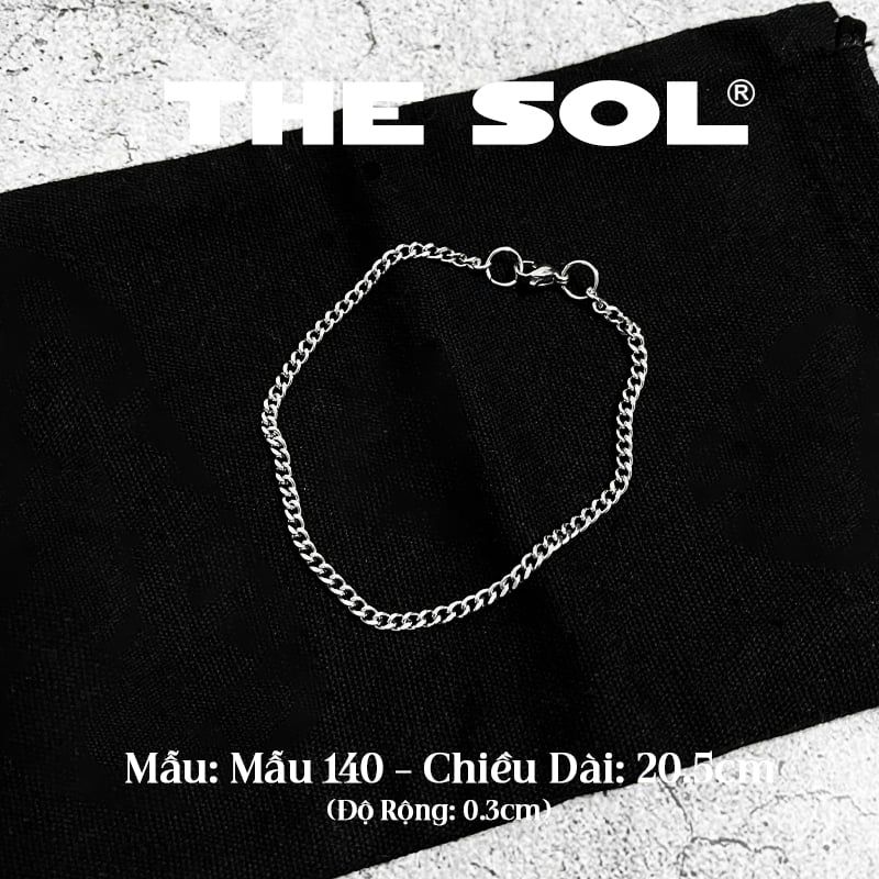  Lắc Tay Titan Unisex The Circle Chain - 0.3cm - Mẫu 140 