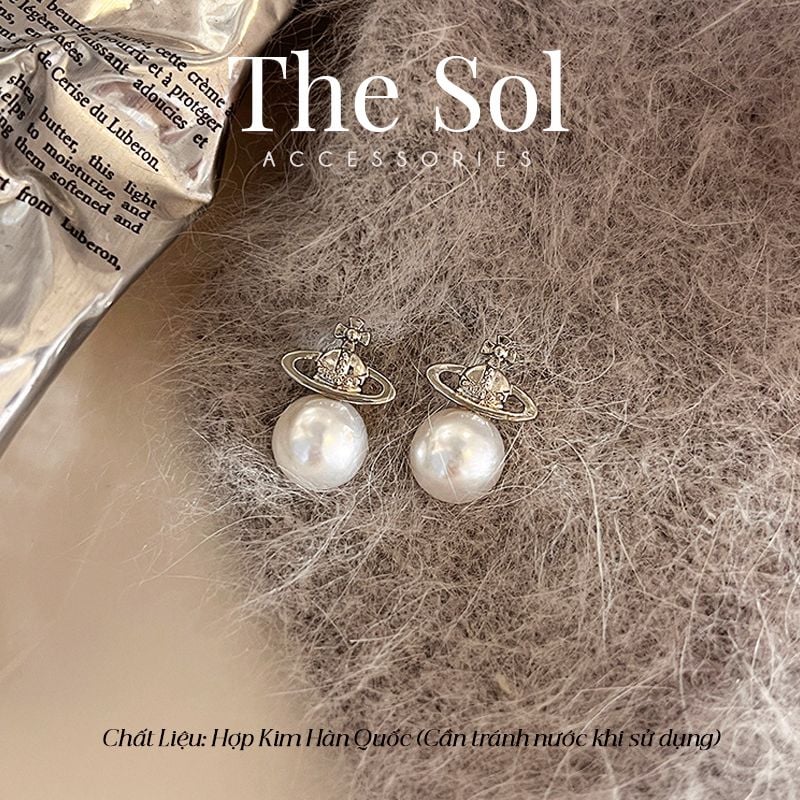  Bông Tai Hàn Quốc Pearl Vivienne 