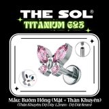  Khuyên Tai TITANIUM G23 Colorful Butterfly 