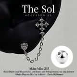  Khuyên Tai Thép Xi Mạ The Cross - Mẫu 235 