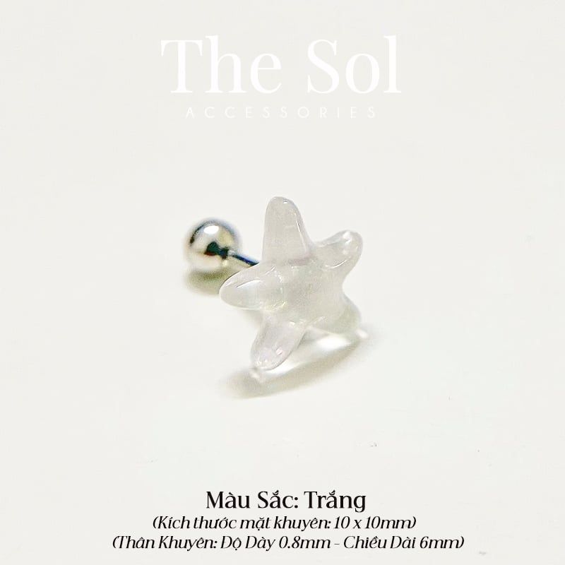  Khuyên Tai Titan Hologram Starfish [1 CHIẾC] 