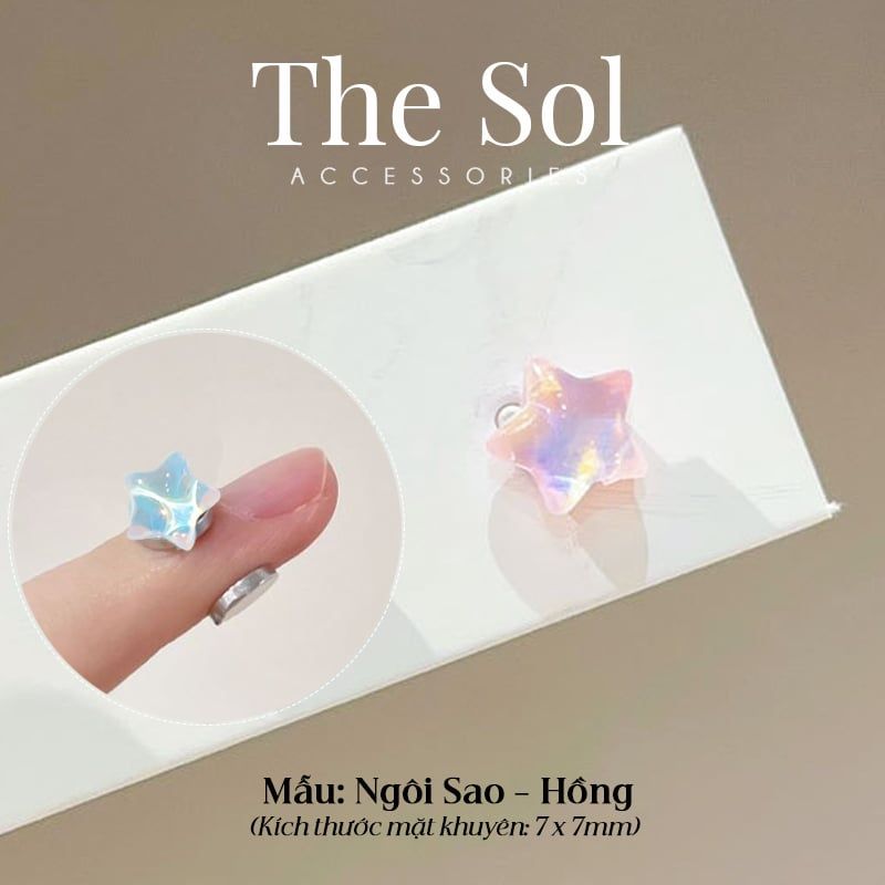  Khuyên Tai Nam Châm Hologram - 1 Chiếc 