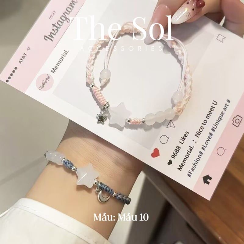  Lắc Tay Hàn Quốc White Star - Mẫu 10 