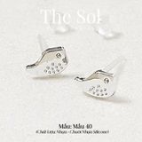  [SHOPEE] Bông Tai Nhựa Nhiều Mẫu Chuôi Su - Màu Bạc 