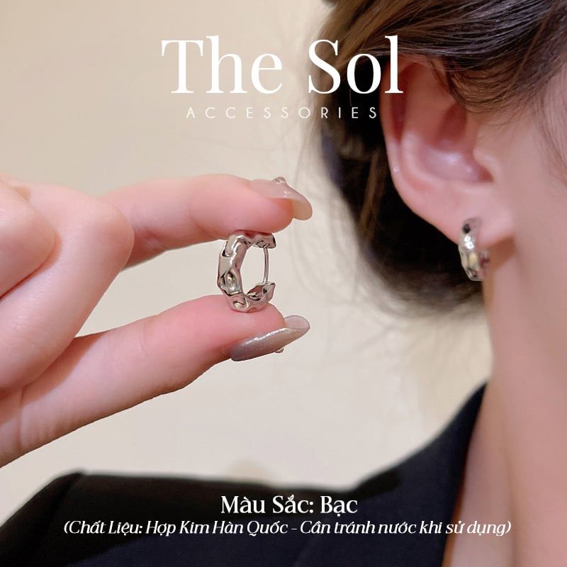  Bông Tai Hàn Quốc Heavy Hoops 