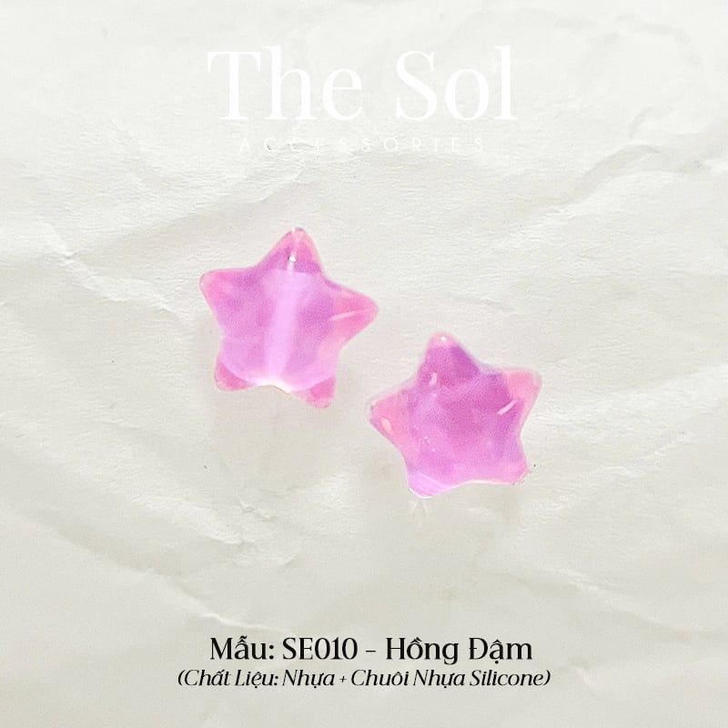  Bông Tai Nhựa Hologram Star 