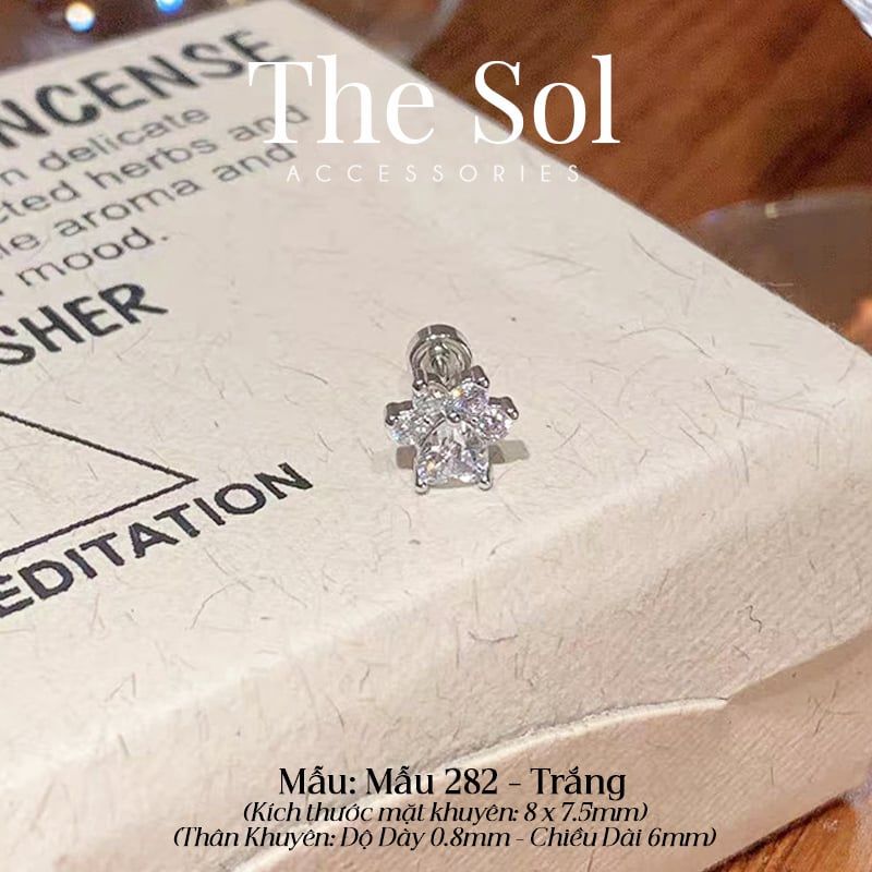  Khuyên Tai Thép Xi Mạ Cat's Feet - Mẫu 282 