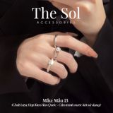  Set Nhẫn Hàn Quốc Metal Heart - Mẫu 13 
