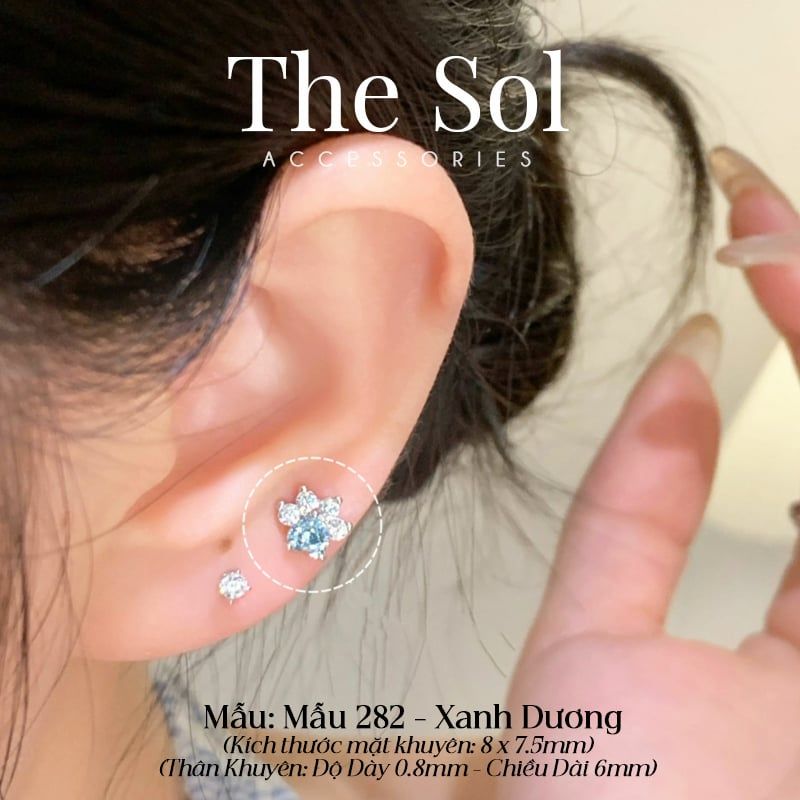  Khuyên Tai Thép Xi Mạ Cat's Feet - Mẫu 282 