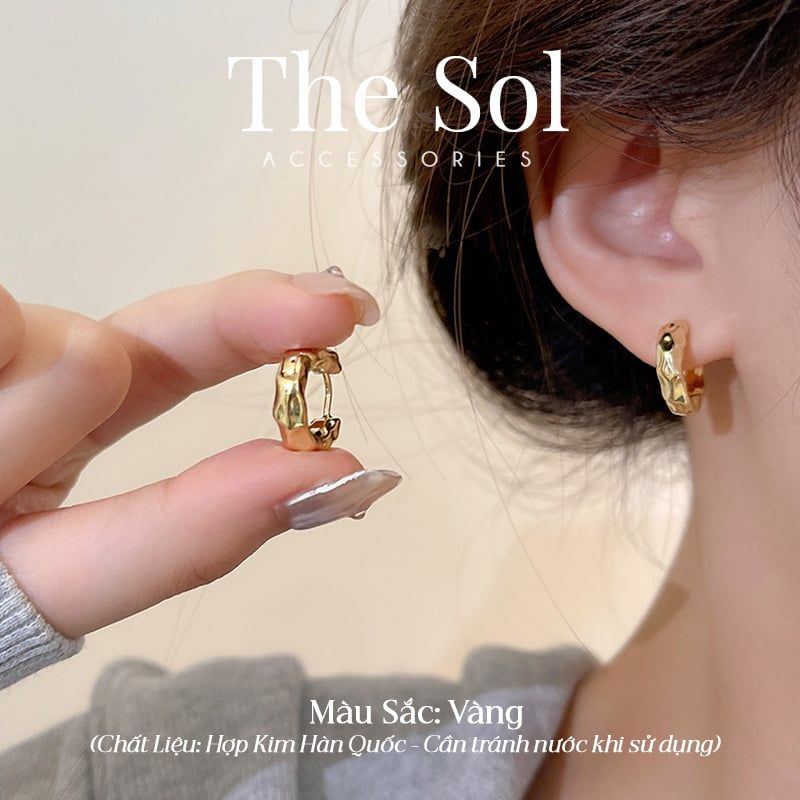  Bông Tai Hàn Quốc Heavy Hoops 