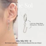  Khuyên Tai Titan The Alphabet - Mẫu T172 