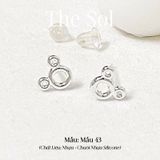  [SHOPEE] Bông Tai Nhựa Nhiều Mẫu Chuôi Su - Màu Bạc 