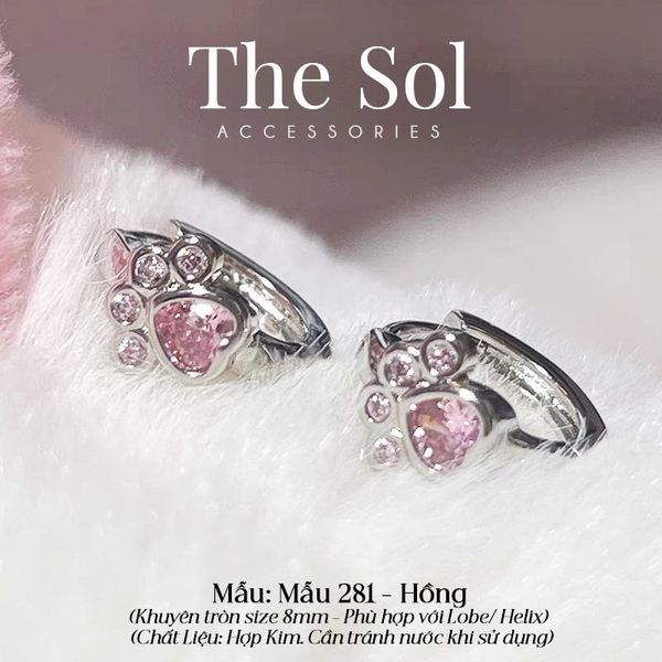  Khuyên Tai Hợp Kim Cat's Feet - Mẫu 281 