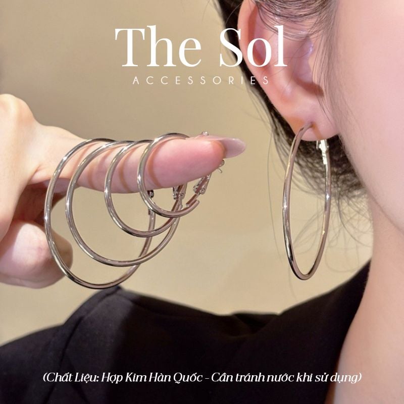  Bông Tai Hàn Quốc Circle Hoops 