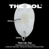  Khuyên Tai Titan Unisex Hoops Tròn Đính Đá 