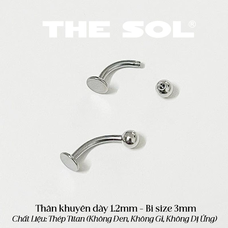  Khuyên Môi Titan Unisex ASHLEY - Bi Tròn 