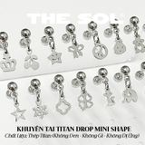  Khuyên Tai Titan Drop Mini Shape - Mẫu D85 