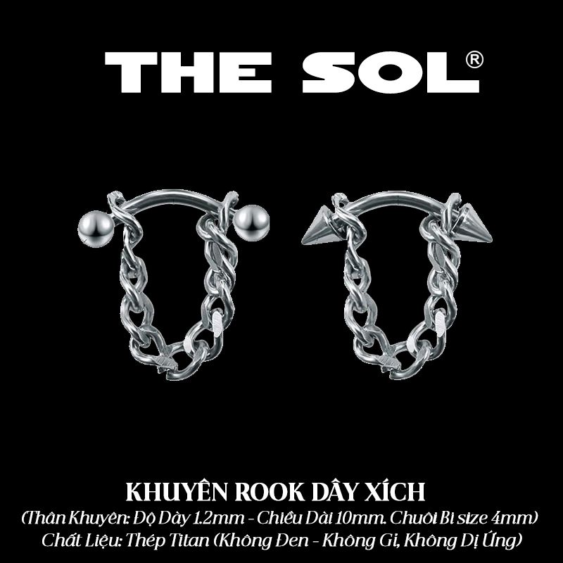  Khuyên Tai Titan Unisex ROOK Dây Xích 