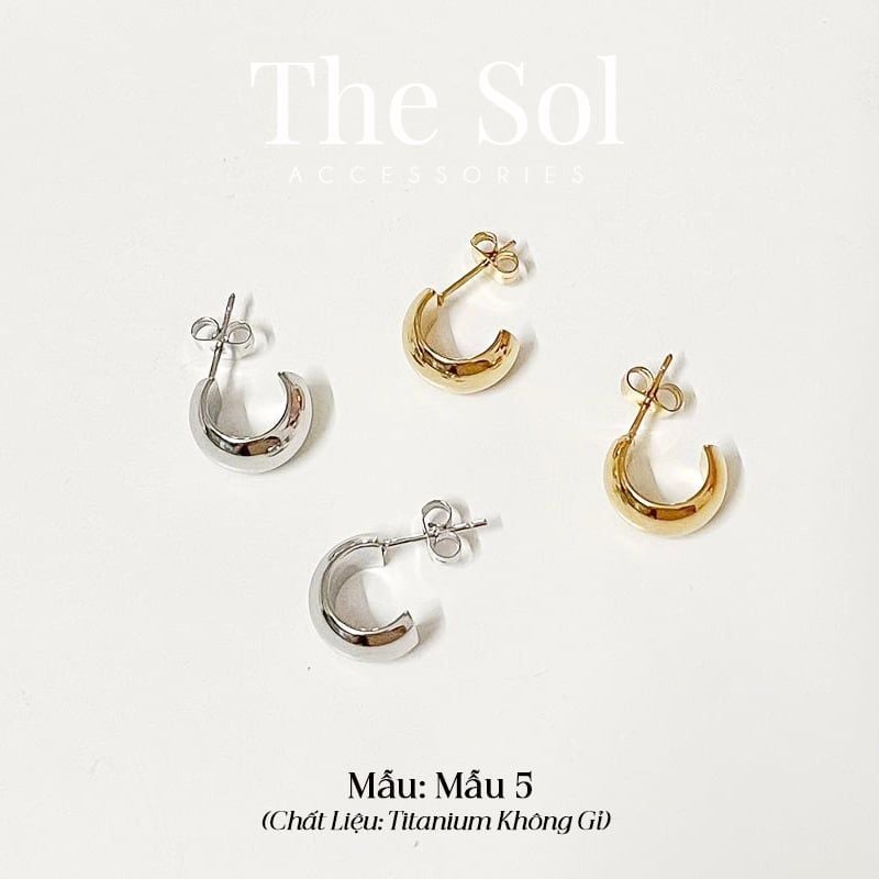  Bông Tai Titan Half Hoops 