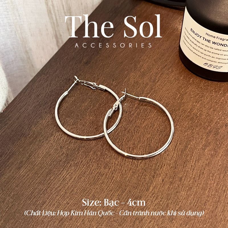  Bông Tai Hàn Quốc Circle Hoops 