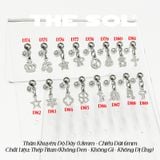  Khuyên Tai Titan Drop Mini Shape - Mẫu D92 