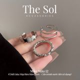  Set Nhẫn Hàn Quốc The Metal - Mẫu 12 
