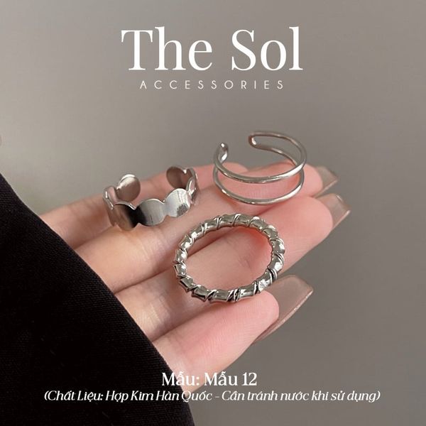 Set Nhẫn Hàn Quốc The Metal - Mẫu 12 