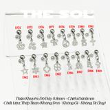  Khuyên Tai Titan Drop Mini Shape - Mẫu D85 