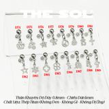  Khuyên Tai Titan Drop Mini Shape - Mẫu D84 