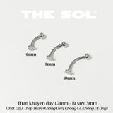  Khuyên Môi Titan Unisex ASHLEY - Bi Tròn 