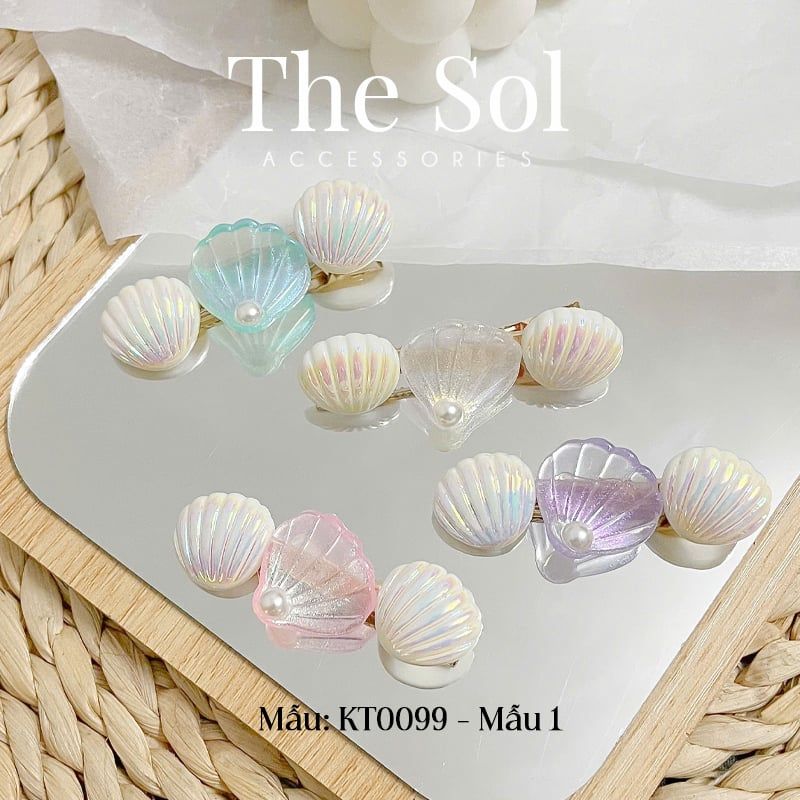  Kẹp Tóc Hologram Sea ​​Shells 