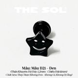  Khuyên Tai Titan Unisex Star Smile- Mẫu D21 