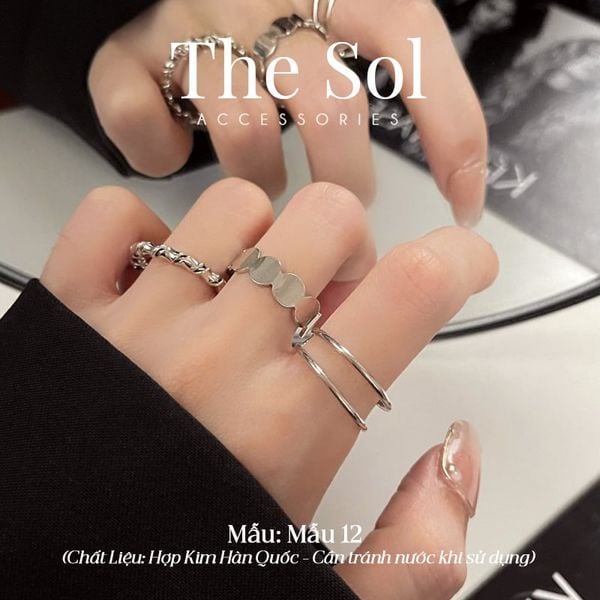  Set Nhẫn Hàn Quốc The Metal - Mẫu 12 