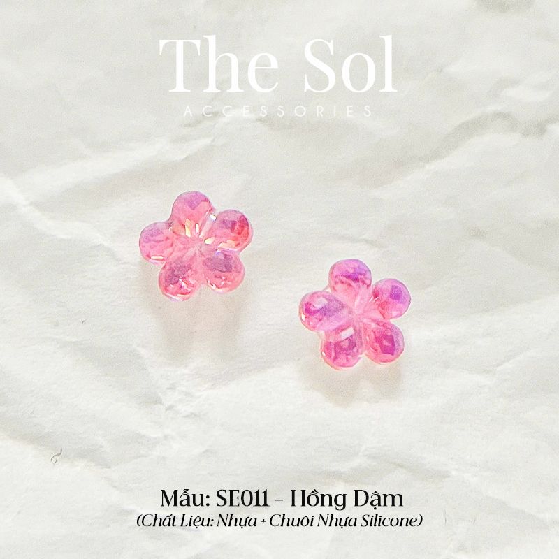  Bông Tai Nhựa Mini Flower 