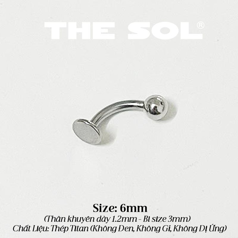  Khuyên Môi Titan Unisex ASHLEY - Bi Tròn 