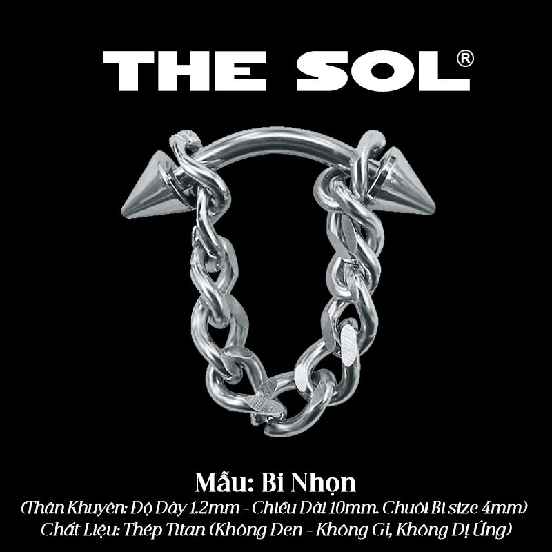  Khuyên Tai Titan Unisex ROOK Dây Xích 