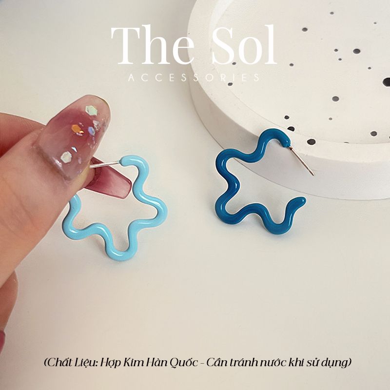  Bông Tai Hàn Quốc Blue Star 