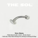  Khuyên Môi Titan Unisex ASHLEY - Bi Tròn 