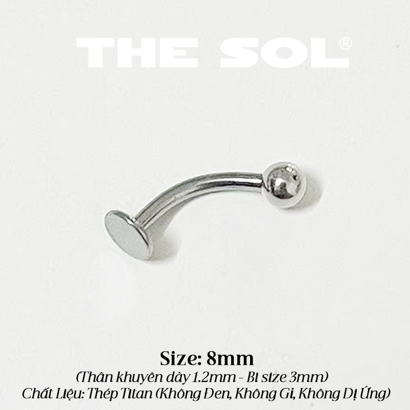  Khuyên Môi Titan Unisex ASHLEY - Bi Tròn 