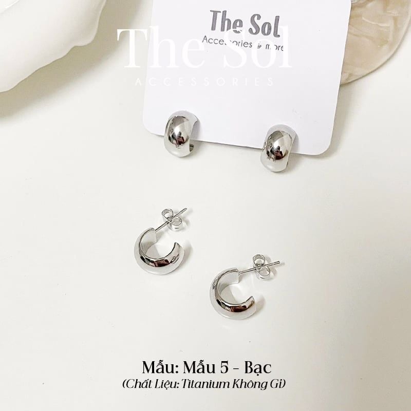  Bông Tai Titan Half Hoops 