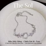  Lắc Tay Hàn Quốc Kitty Hồng Đính Đá Cao Cấp 